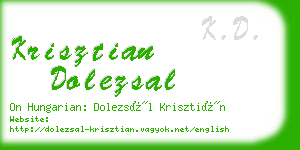 krisztian dolezsal business card